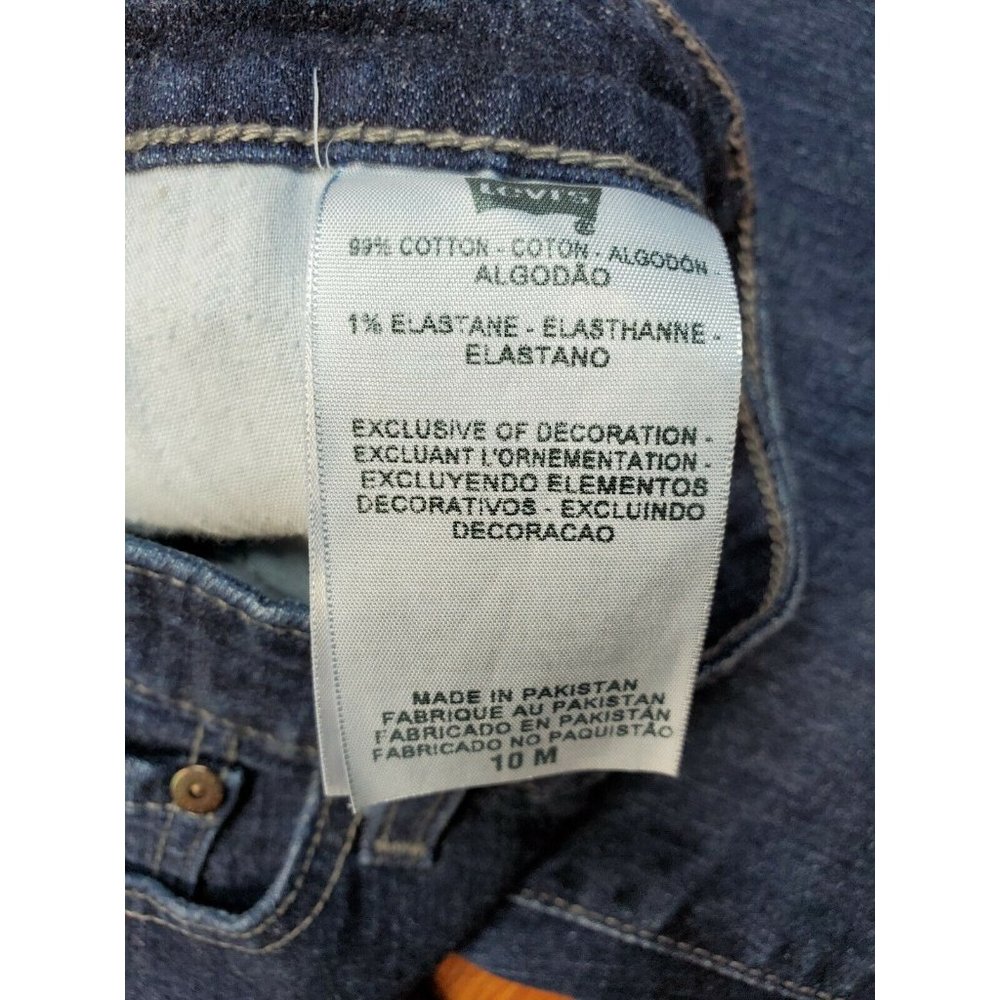 Levis Mid Rise Skinny Denim Jeans Womens Size 10M X 30" Dark Wash Stretch Blue - Picture 6 of 7